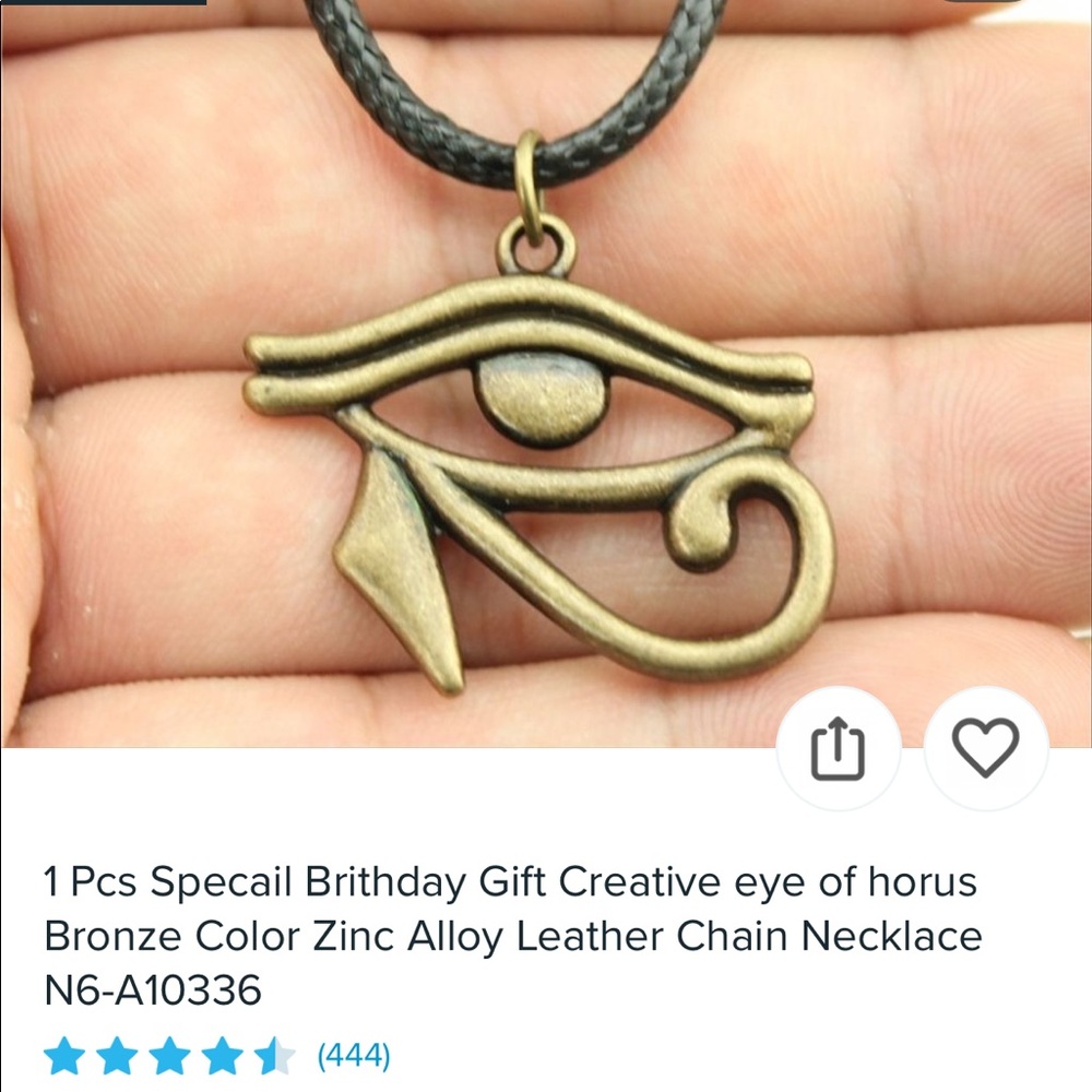 Eye of Horos leather necklace